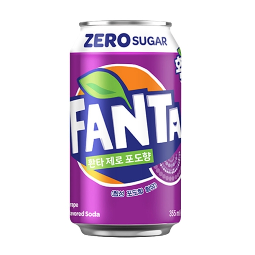 코카콜라음료 환타 제로 포도향 355ml (12개)_이미지