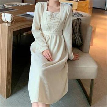 오노마 ONM 아이보리색 롱원피스 모임룩 데이트룩 단정한 원피스 S8056252