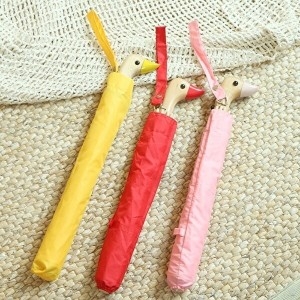 오너클랜 특이한 오리 우산 3색 더키 접이식 자동 2단 WD7C384