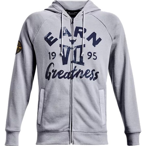 언더아머 프로젝트 락 헤비웨이트 테리 풀 집 1370456 (011, 그레이)_이미지