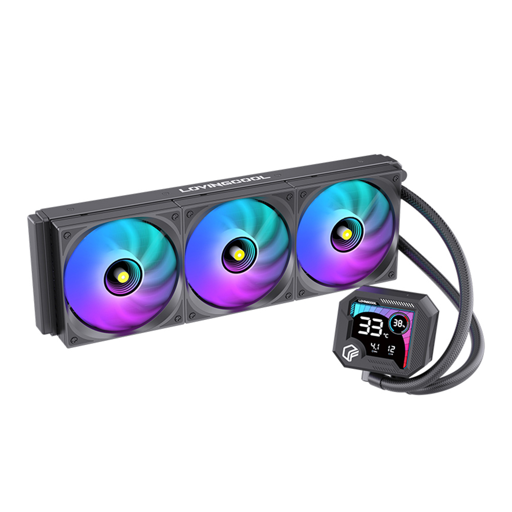 러빙쿨 AK-360-03 ARGB 디지털 3열 수랭쿨러 (블랙)_이미지