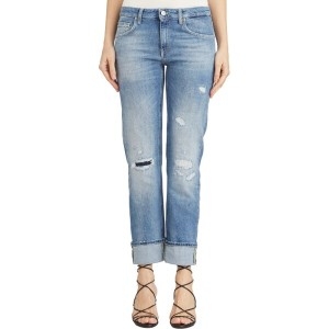 돈답 디스트레스 라이트 워시 롤드 헴 코코 스페셜 데님 팬츠 LDP801DSK29_이미지