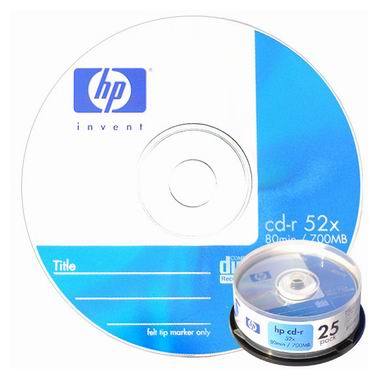 HP CD-R 700MB 52x 케익 (25)_이미지