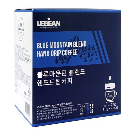 리빈코리아 블루마운틴 블렌드 핸드드립커피 7T (1개)