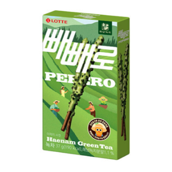 롯데웰푸드 해남 녹차 빼빼로 37g (4개)