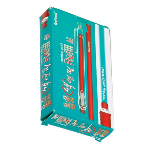 [불명] 포켓 컬러 색연필/3.8/6.8/채점용 빨간/샤프식 노크식_이미지