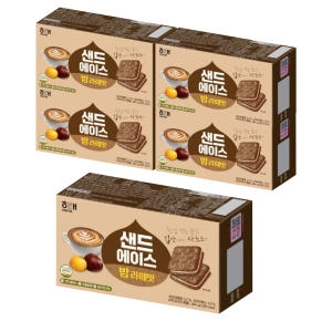 해태제과 샌드에이스 밤라떼맛 204g (5개)