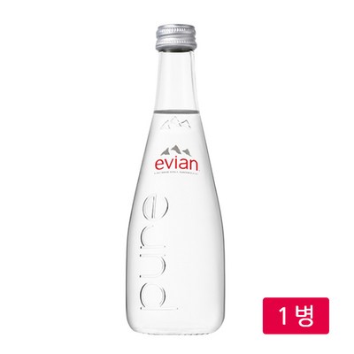 에비앙 생수 글라스 330ml (1개)_이미지