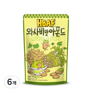 (주)바프 HBAF 바프 와사비맛아몬드 190g 6개