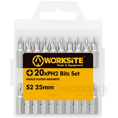 워크사이트 스크류 드라이버 비트 PH2 25mm (20pcs)_이미지