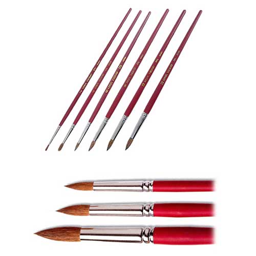 화홍 수채화붓 771 둥근붓 세트 (6본조)