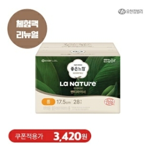 유한킴벌리 좋은느낌 라네이처 팬티라이너 롱 28개 (1팩(28개))