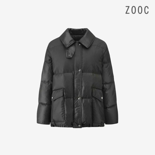 대현 ZOOC 배색 카라 아웃포켓 구스 다운 점퍼 BK_V254PSG946_이미지
