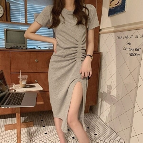 앞트임 원피스 소프트 라운드넥 신축성 KYR-WFFT9RM