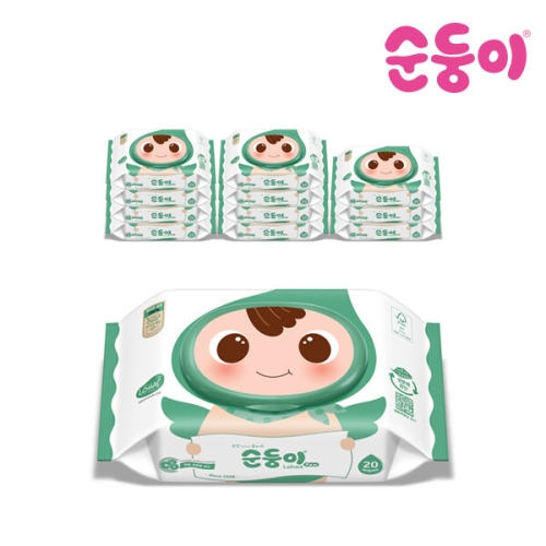 로하스 물티슈 캡형 20매