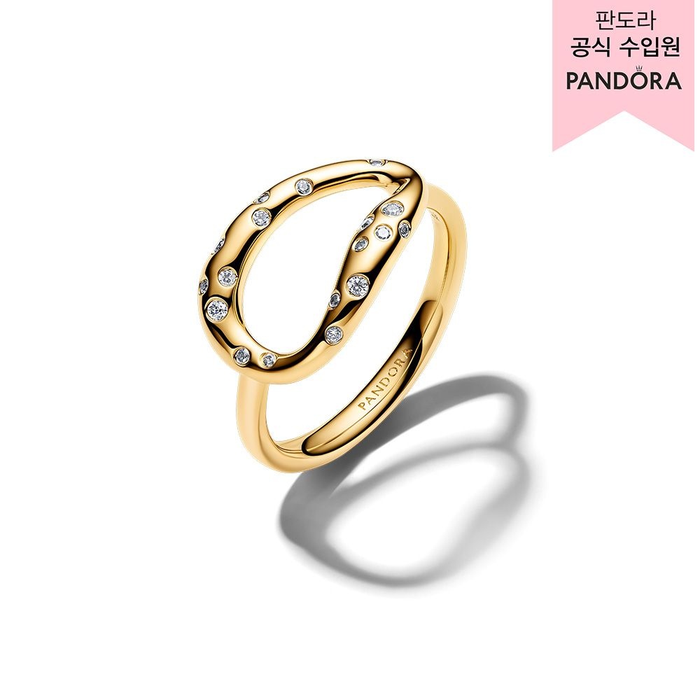 판도라 오가니컬리 쉐입드 스톤 세팅 스테이트먼트 링 164676C01
