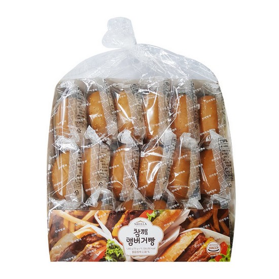 신라명과 참깨 햄버거빵 18개입 1.26kg (1개)_이미지