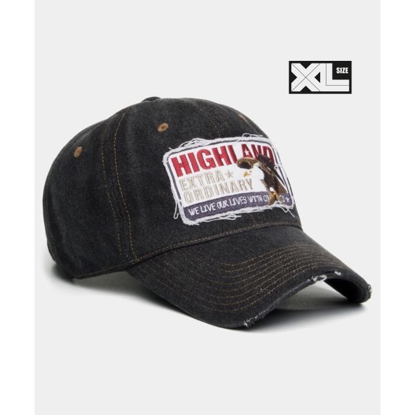 플래토 PLATEAU 빅사이즈 워싱 볼캡 XL HIGH EA DENIM CAP BLACK XL084 3033836_이미지