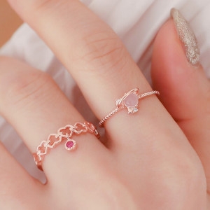 헤스티아 핸드메이드+쇼핑백/Fortuna/ Lillie 925 Silver Ring RR-60257