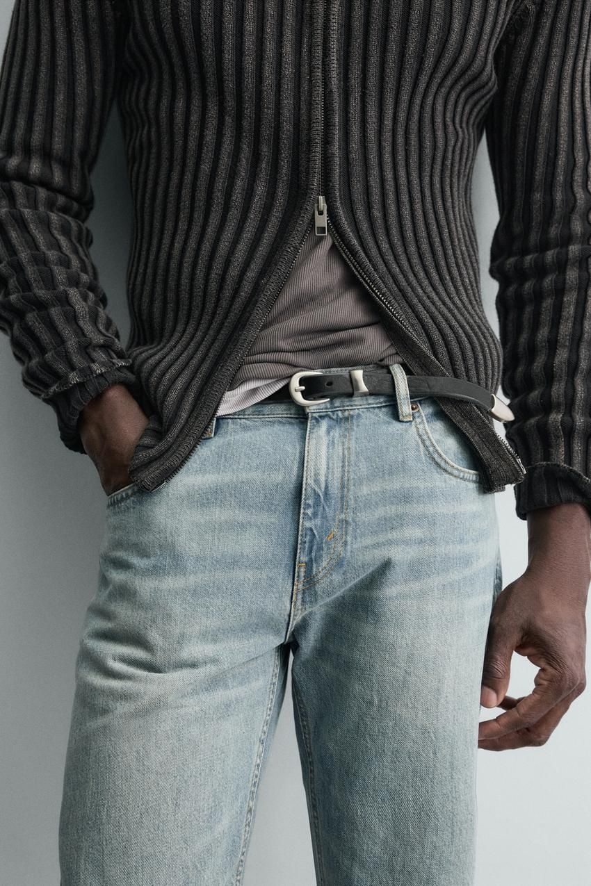 자라 빈티지 페이크 레더 벨트 블랙 5919417800 925275