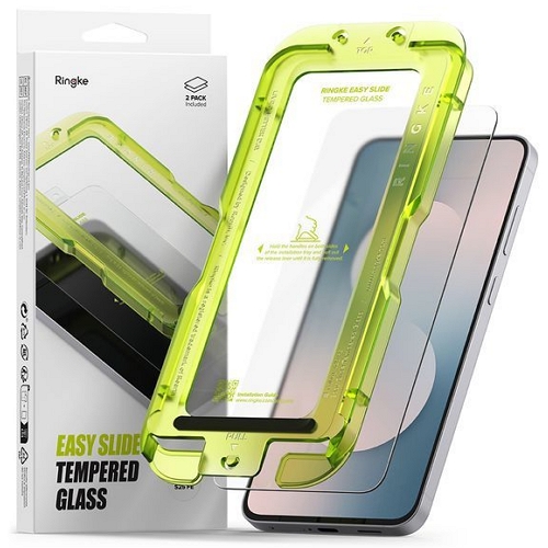 리어스 링케 갤럭시S25 FE 이지 슬라이드 강화유리 보호필름 (액정 2매)_이미지