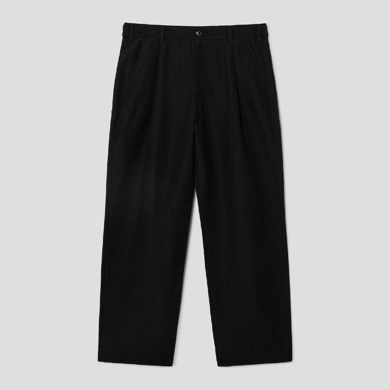 ����Ʈ�� Wool Linen Editor Set-Up Pants Black GS6121ED25