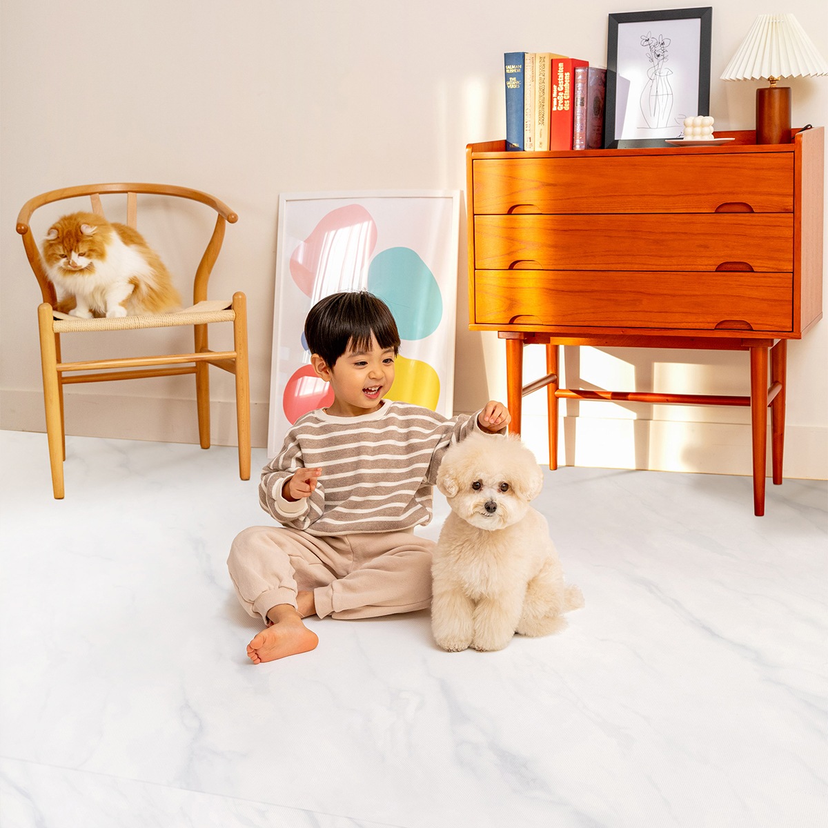 파크론 펫노리터 펫 롤매트 태비그레이 150 5.5T (길이:5m)_이미지