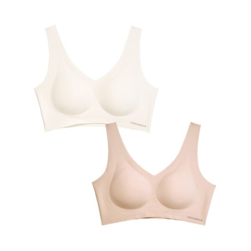 크로커다일 INNERWEAR 2PA 소프트 쿨 인견쉘론 패드일체형 V넥 브라 1120270