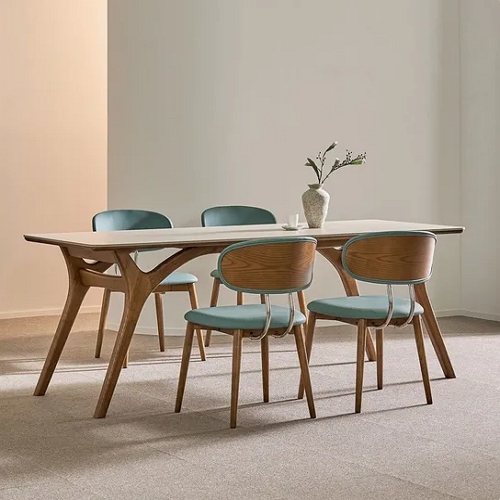 무드앤스 로체르 포세린 세라믹 애쉬 원목 식탁 1600