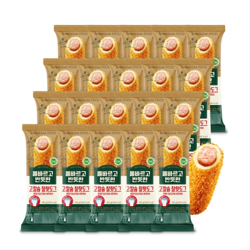 올반  올바르고 반듯한 고칼슘 찰핫도그 80g