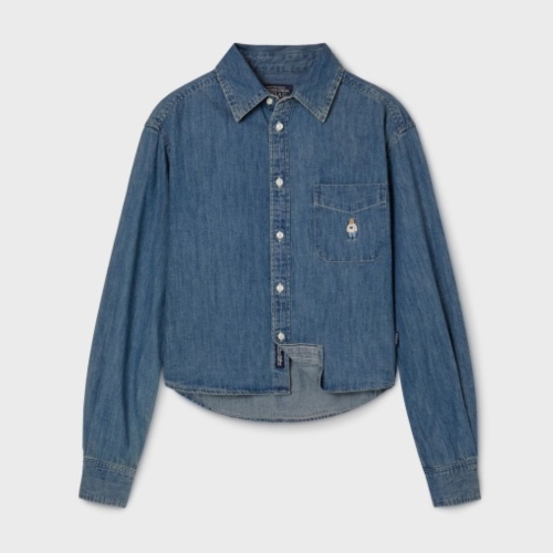 후아유 Steve Crop Denim Shirts F WHYJG2334F