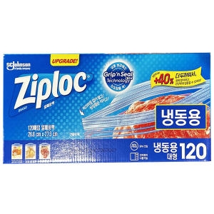 SC존슨 지퍼락 그립앤실 냉동용 (대) 120매 (1개(120매))_이미지