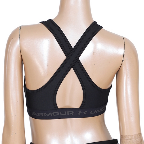 언더아머 UA 미드 크로스백 브라 1361034 (001, 블랙)_이미지
