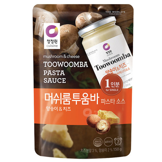 청정원 싱글파우치 머쉬룸 투움바 소스150g