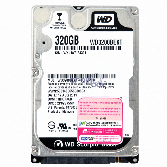Scorpio Black SATA2/7200/16M/노트북용/리퍼비시