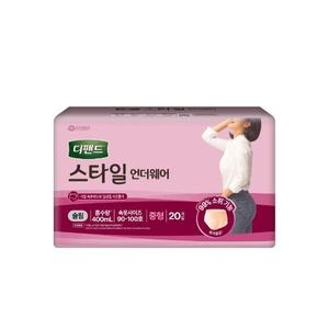 유한킴벌리 디펜드 스타일 언더웨어 여성 슬림 중형 20개 (3팩(60개))