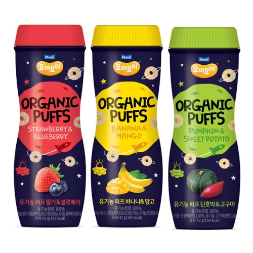 요미요미 오가닉 퍼프 단호박 고구마 42g (1개)_이미지