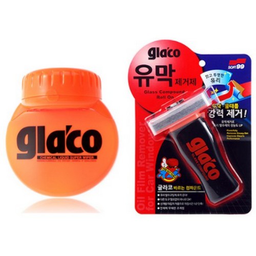 소프트99 글라코 대용량 유리발수코팅제 G-38 120ml + 글라코 유막제거제 G-47 100ml 세트