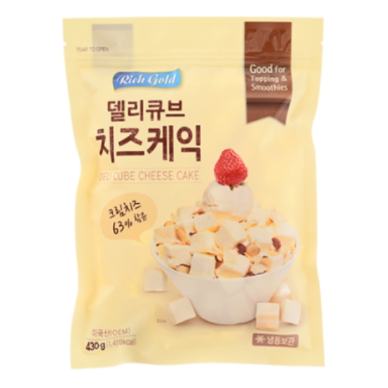 (주)동서 리치골드 델리 큐브 치즈케익 430g (1개)