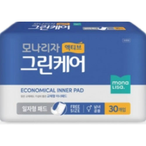  모나리자 액티브 그린케어 일자형패드 30개 [8팩(240개)]
