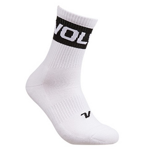 볼빅 VBEB 배색 레터링 로고 중목 양말 (1개)_이미지