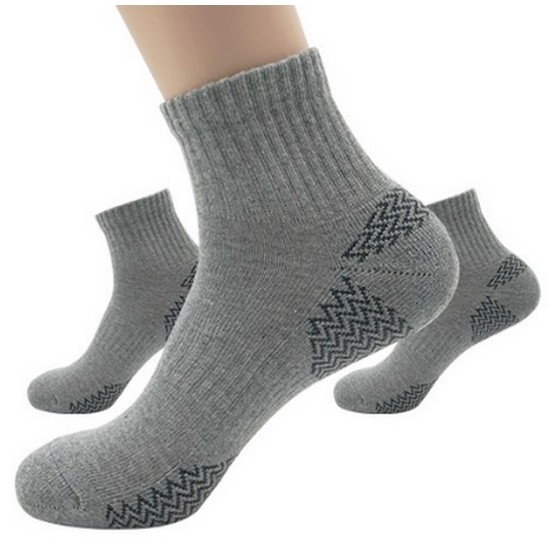 윌리엄리 스포츠 도톰 바닥포인트 지그재그양말 8켤레 (그레이)_이미지