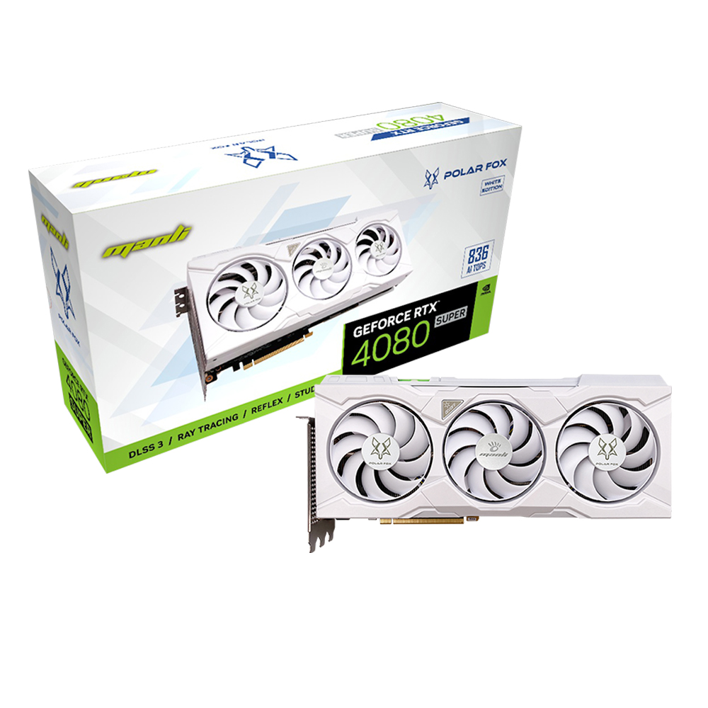 MANLI 지포스 RTX 4080 SUPER Polar Fox D6X 16GB White 인텍앤컴퍼니