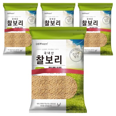 건강한밥상 국산 찰보리쌀 (4kg,4개)