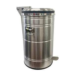 삼원 페달형 스텐 휴지통 50L