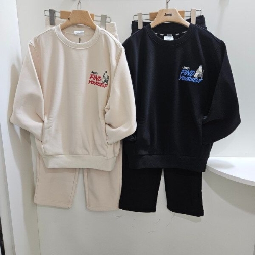지프키즈 공용키즈 기모 라인 캠핑곰맨투맨트레이닝팬츠셋업KP4TSU819919_US 41610_KP4TSU819919_이미지