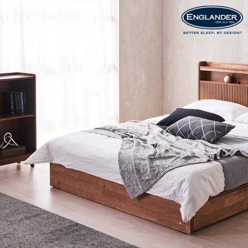 잉글랜더 컴리 템바보드 원목 수납 침대 SS (Sweet9존필로우탑포켓)_이미지