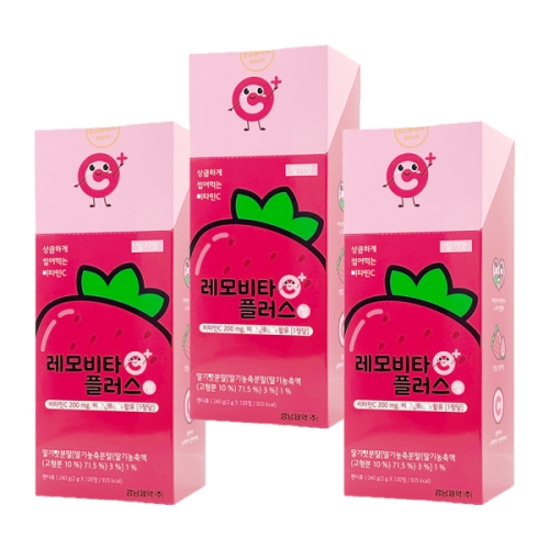  경남제약 레모비타플러스정 딸기맛 120정 [3개]