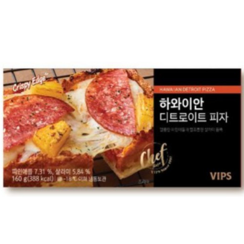 CJ푸드빌 빕스 하와이안 디트로이트 피자 160g이미지입니다. 누르면 해당 게시물로 새창이동합니다.