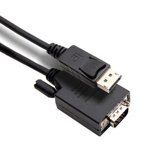 라이트컴 COMS 디스플레이포트 <b>to</b> VGA 케이블 블랙